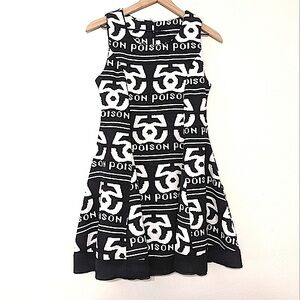 Poison Print Fit and Flare Skater Dress size Small